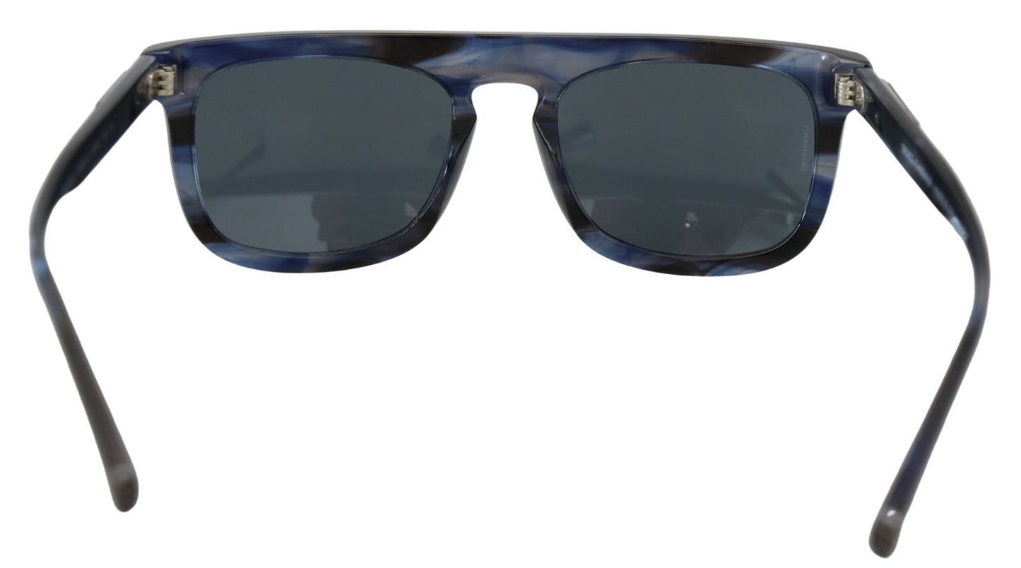 Elegant Blue Acetate Sunglasses