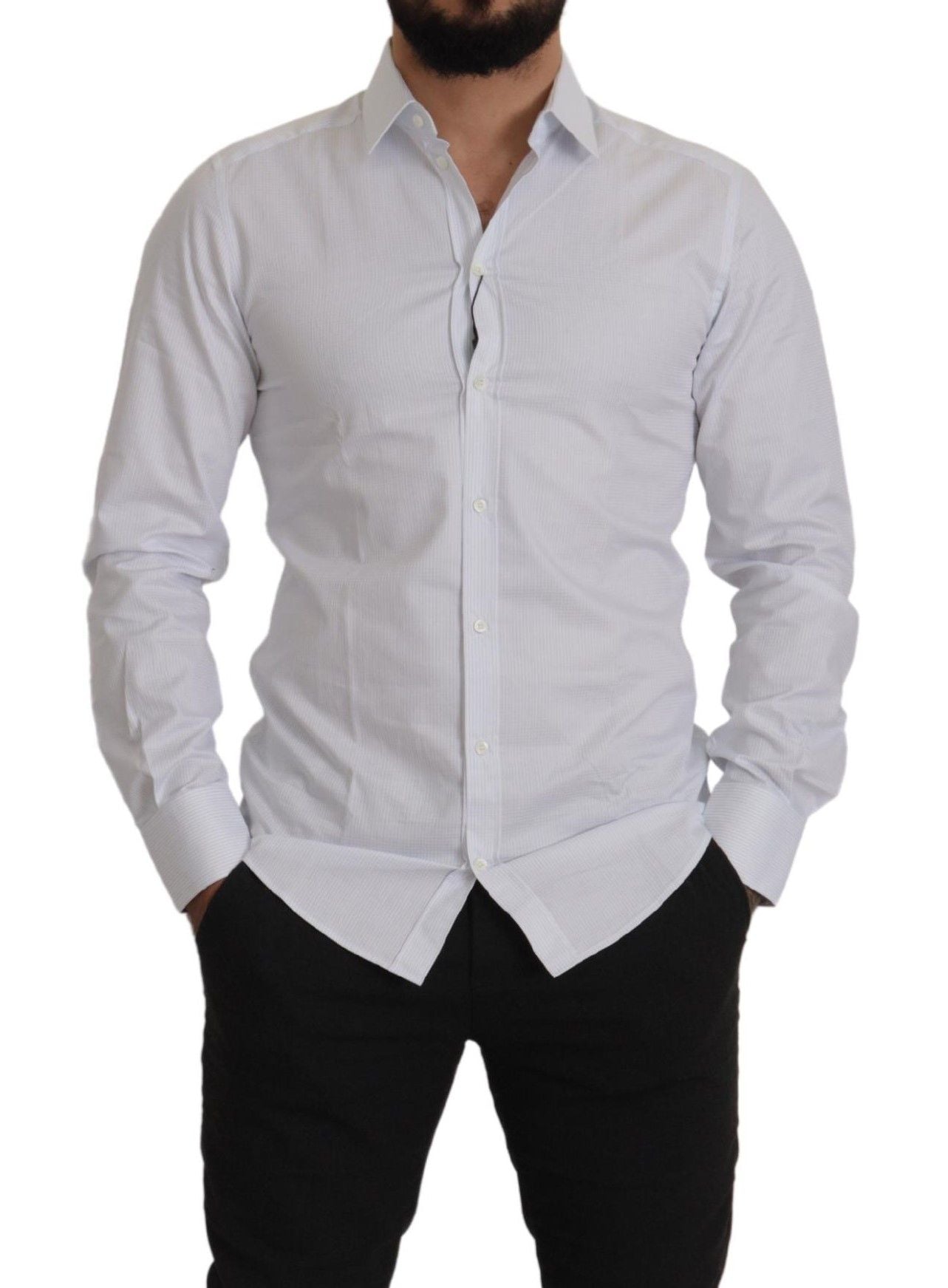 Elegant Slim Fit Cotton Dress Shirt