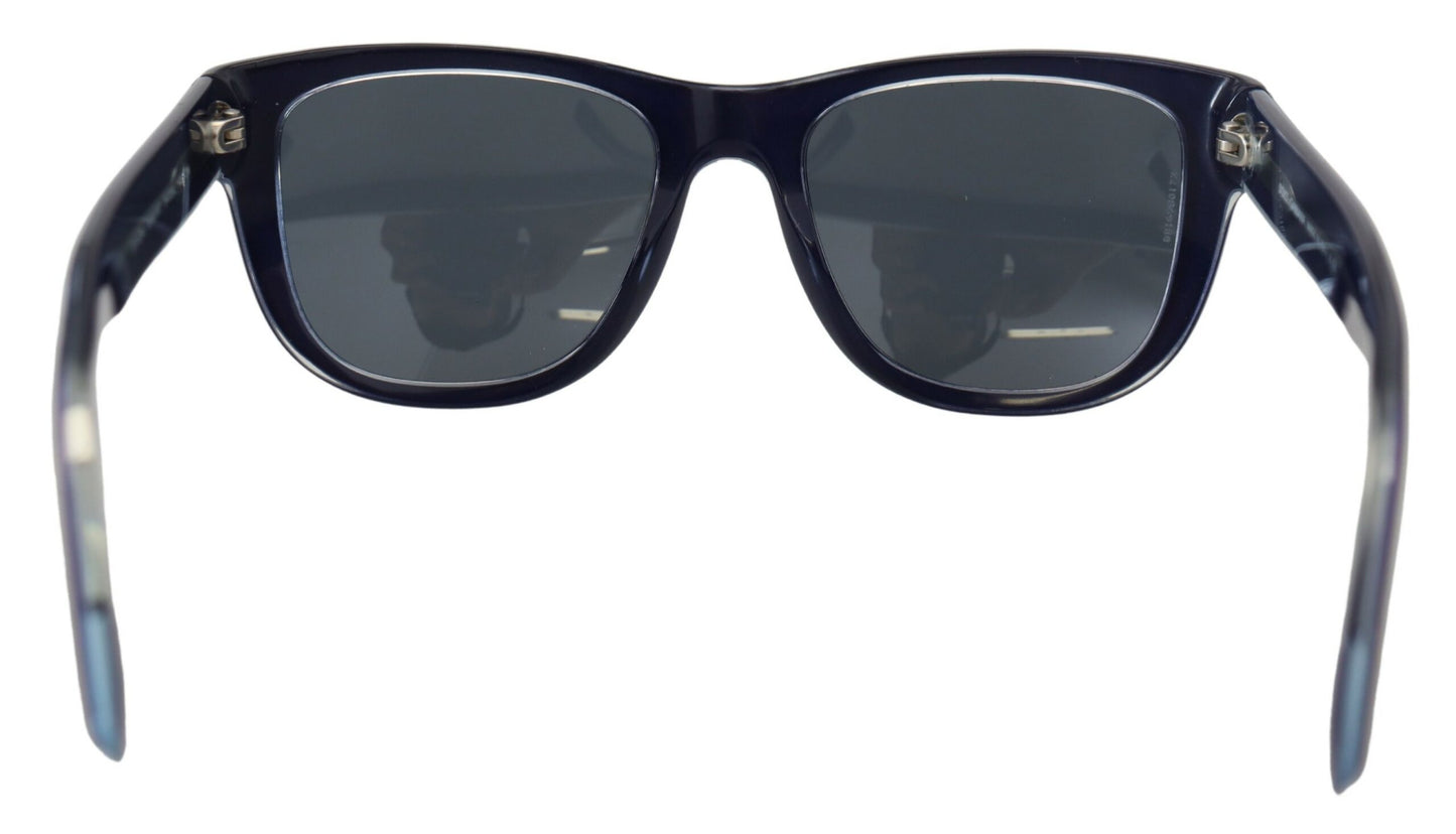 Chic Blue Acetate Designer Sunglasses