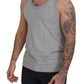 Gray Sleeveless Logo Print Underwear T-shirt