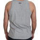 Gray Sleeveless Logo Print Underwear T-shirt