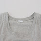 Gray Sleeveless Logo Print Underwear T-shirt