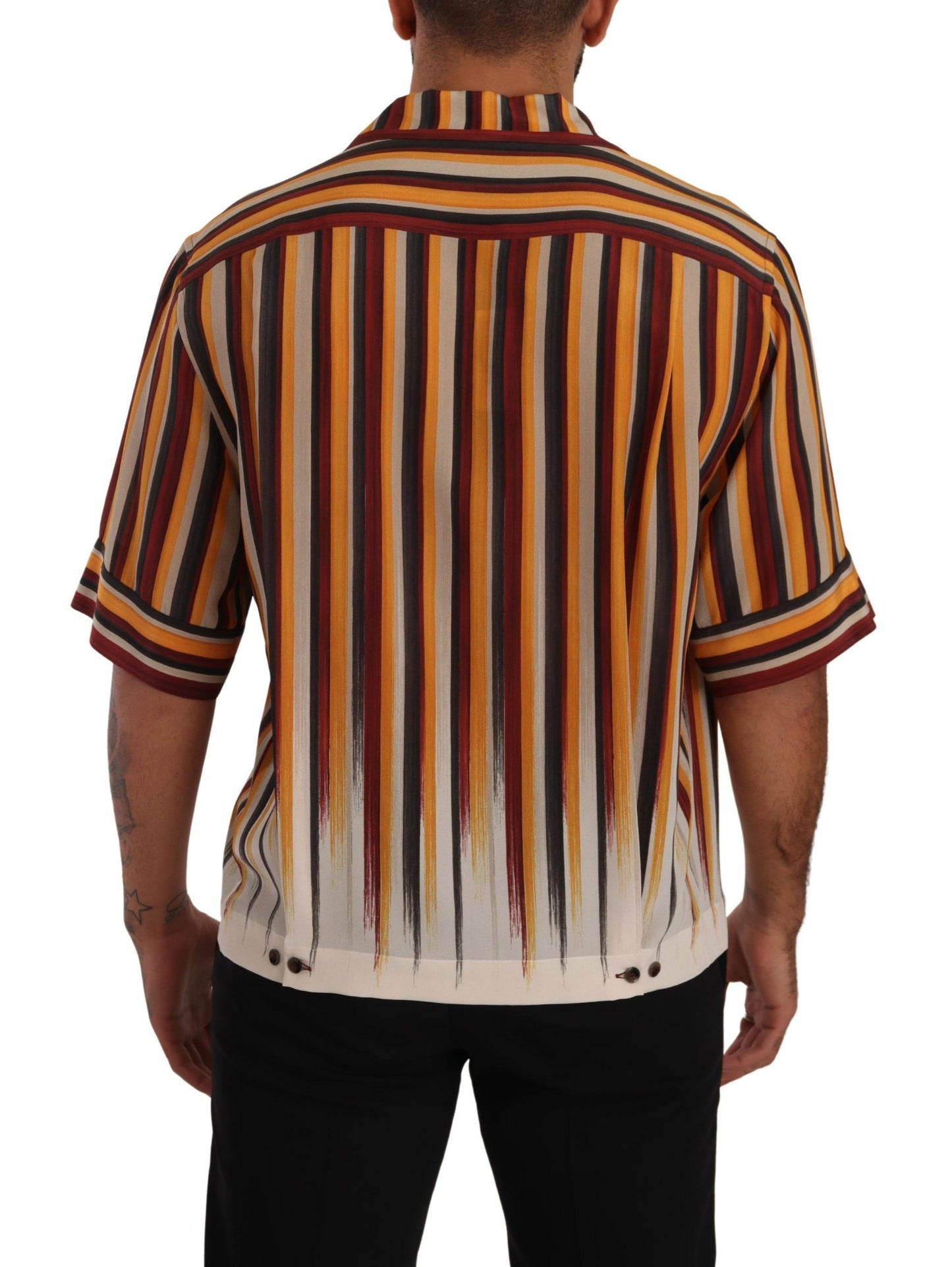 Silk Striped Casual Italian Shirt