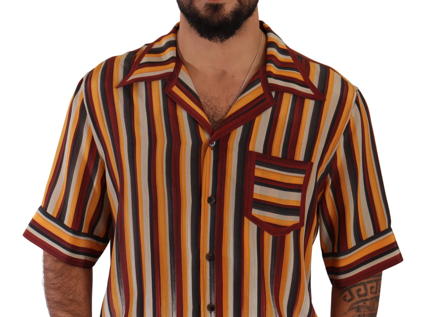 Silk Striped Casual Italian Shirt