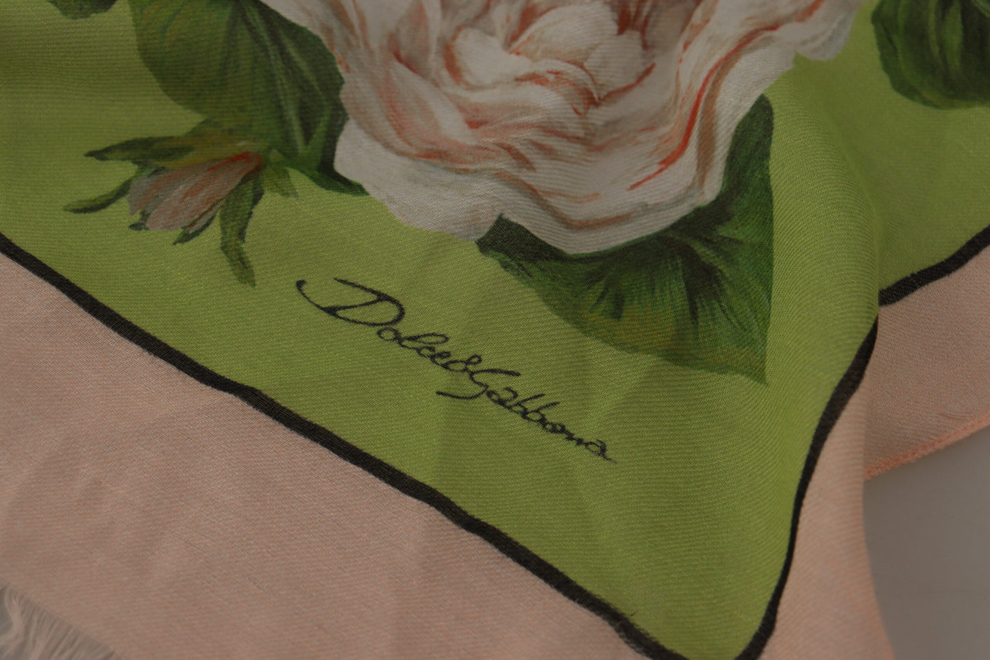 Elegant Floral Print Silk Blend Scarf