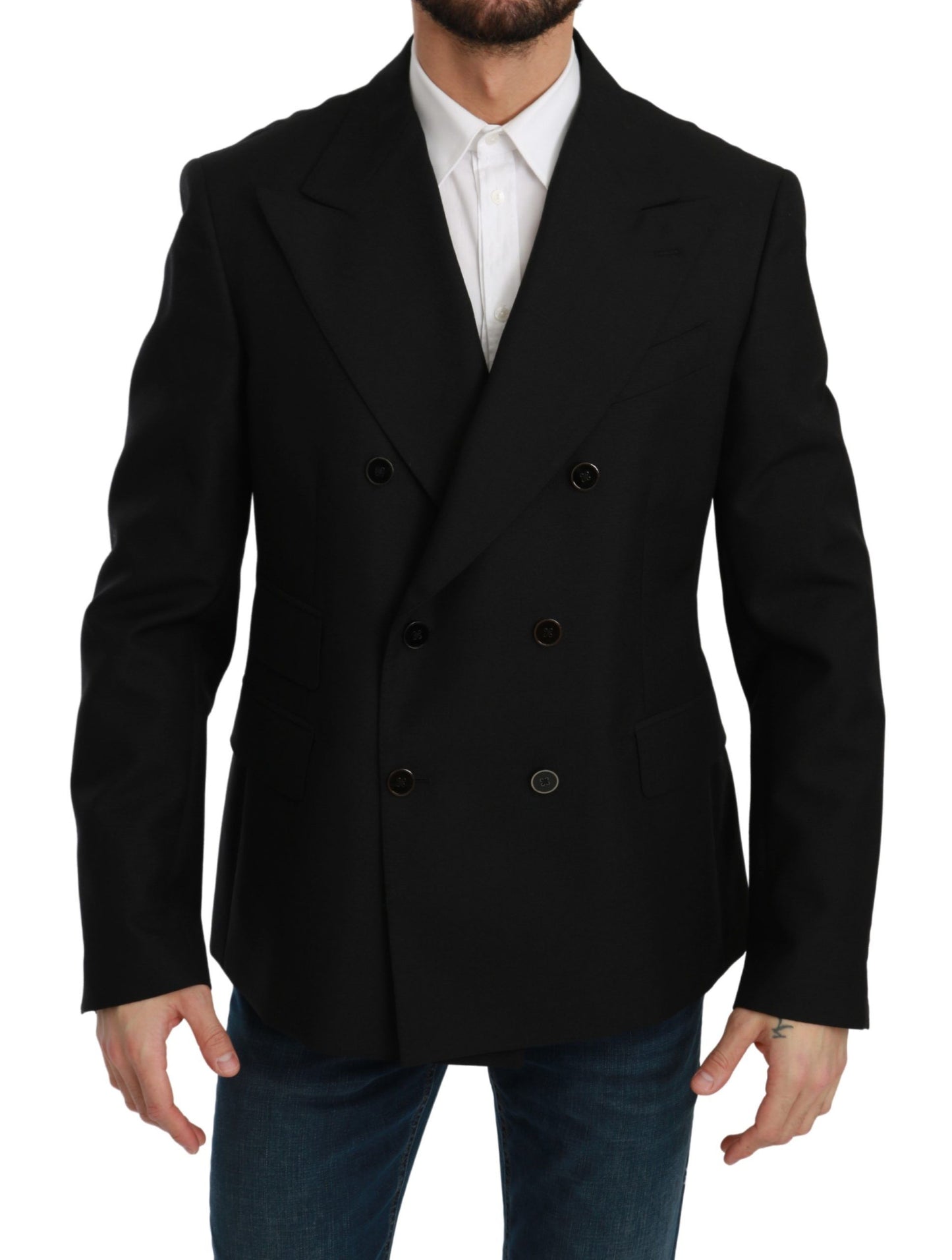 Elegant Black Slim Fit Formal Blazer