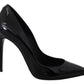 Elegant Black Patent Leather Stiletto Pumps