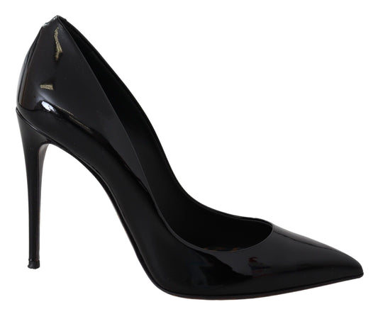 Elegant Black Patent Leather Stiletto Pumps