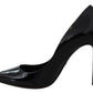 Elegant Black Patent Leather Stiletto Pumps