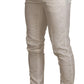 Elegant Slim Fit Brocade Dress Pants