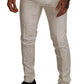 Elegant Slim Fit Brocade Dress Pants