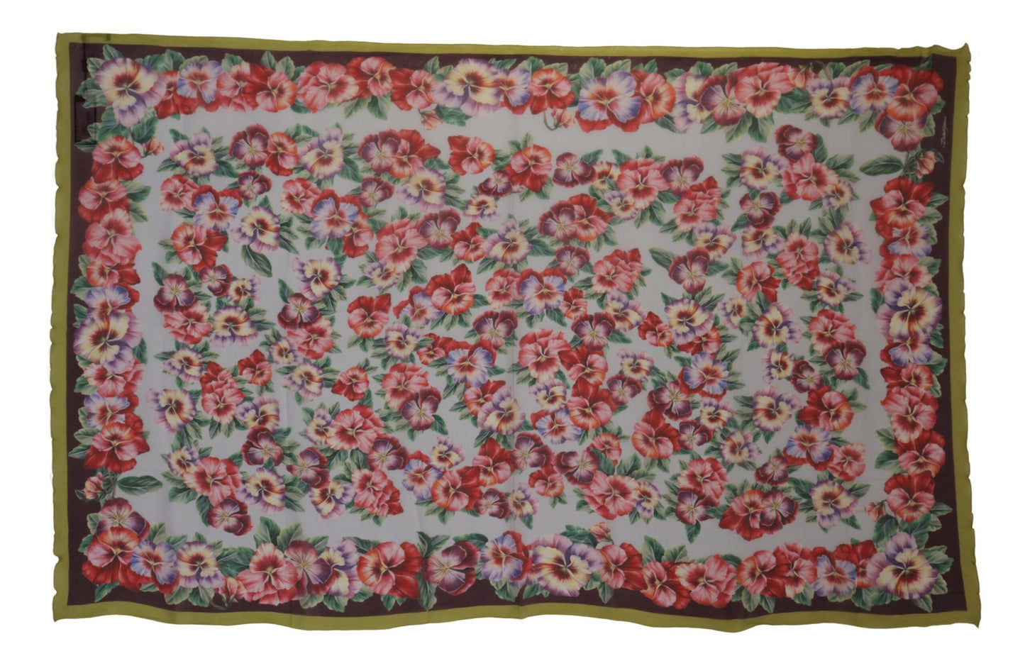 Floral Elegance Silk Shawl Wrap