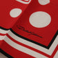 Red White Polka Dot Silk Square Scarf