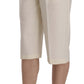 Elegant Straight Cropped Pants in Cream