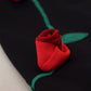 Black Sheath Bodycon Stretch Roses Dress