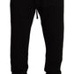 Regal Crown Print Sweatpants in Black
