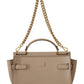 Elegant Beige Sicily Leather Shoulder Bag