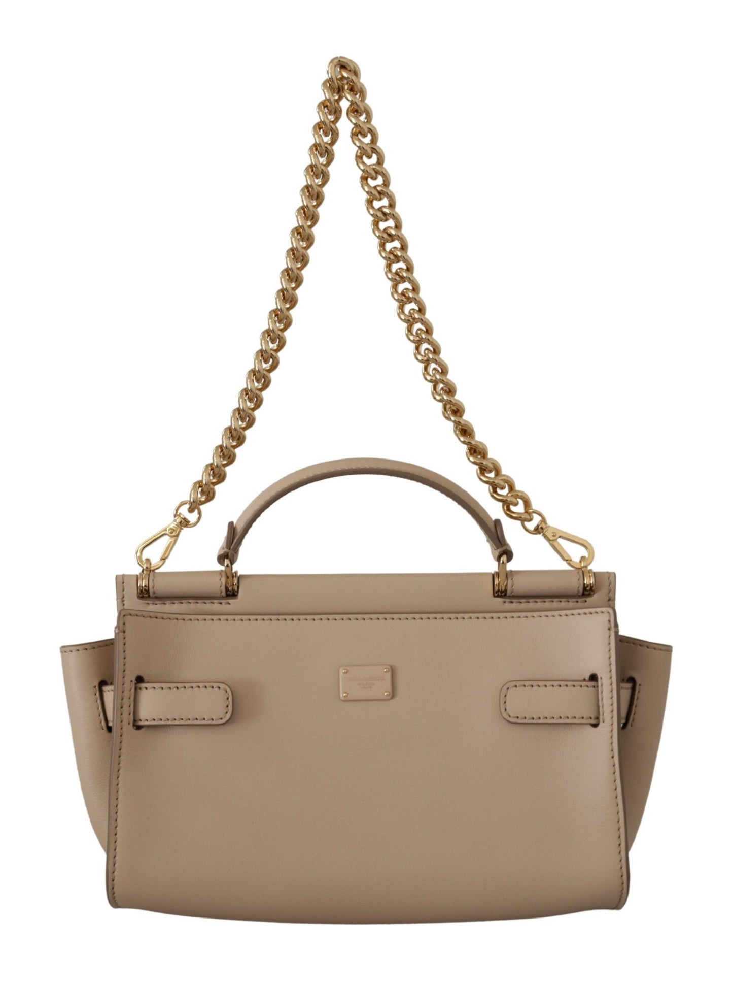 Elegant Beige Sicily Leather Shoulder Bag