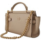 Elegant Beige Sicily Leather Shoulder Bag