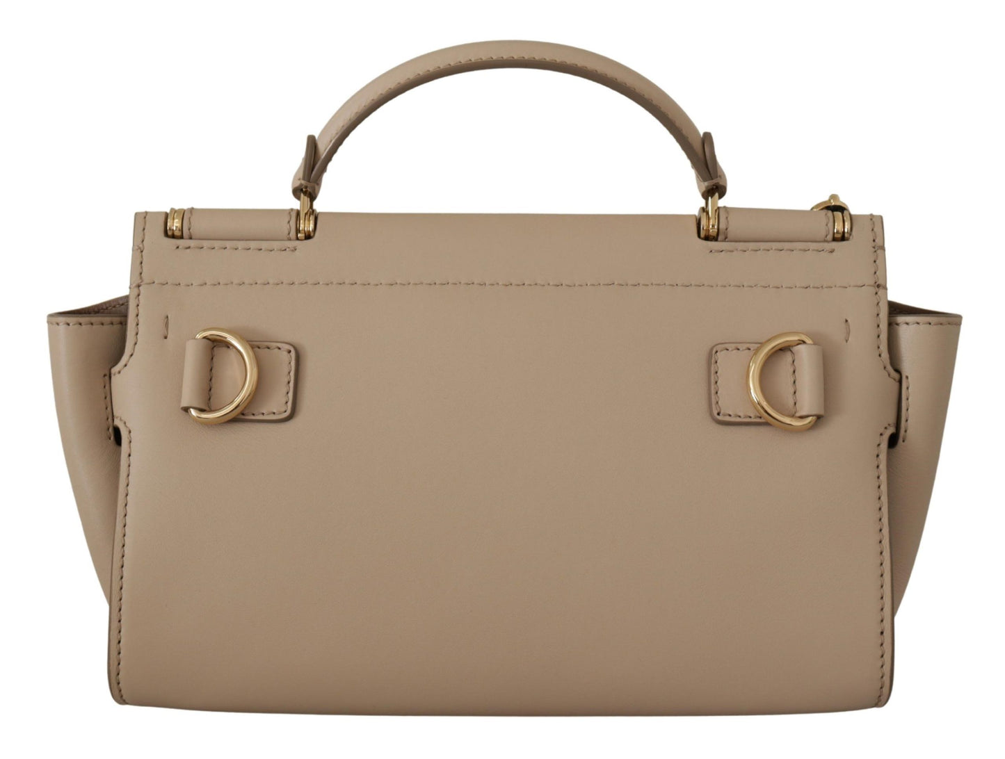 Elegant Beige Sicily Leather Shoulder Bag