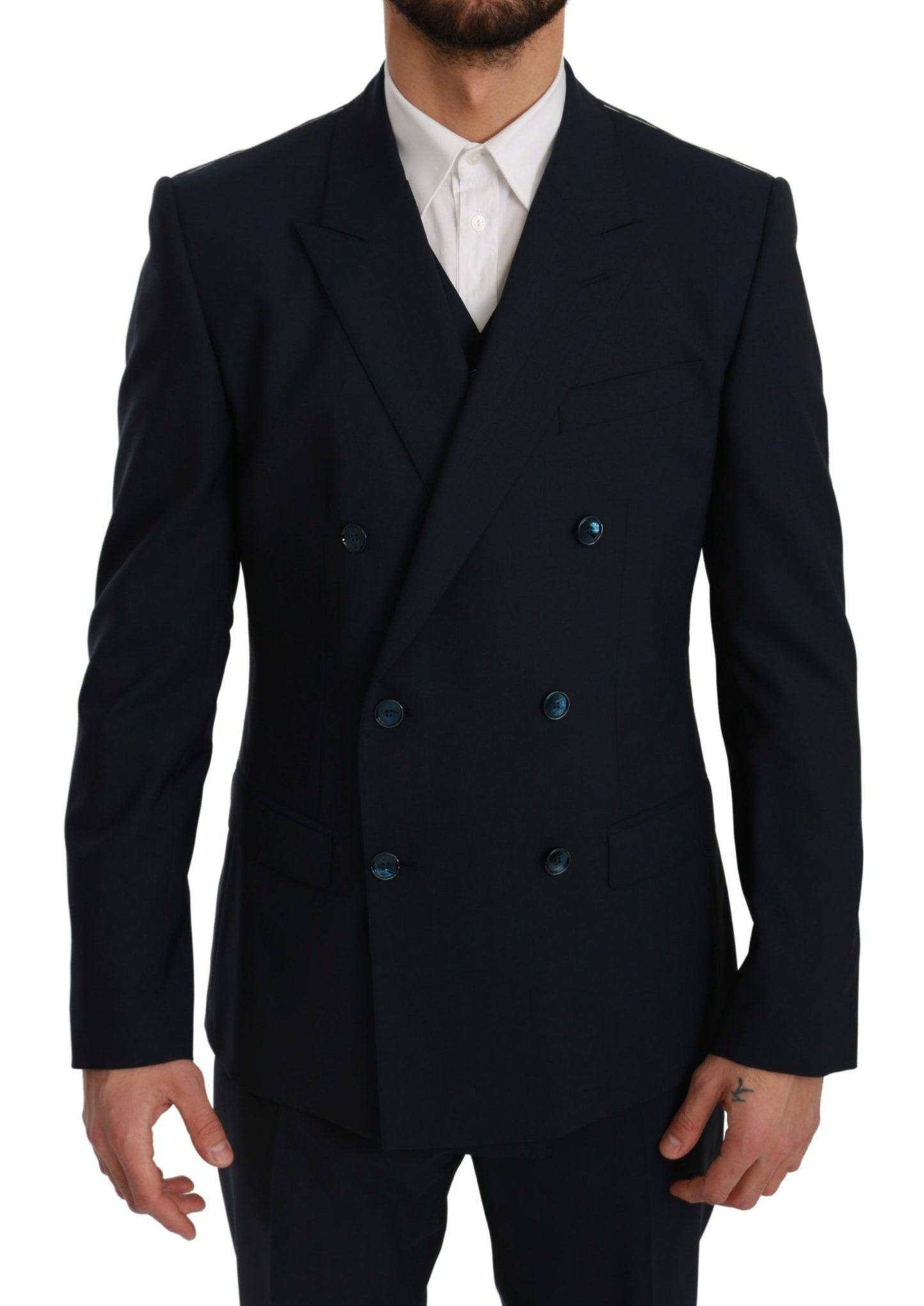 Elegant Navy Blue Martini Suit