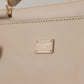 Elegant Beige Sicily Leather Shoulder Bag