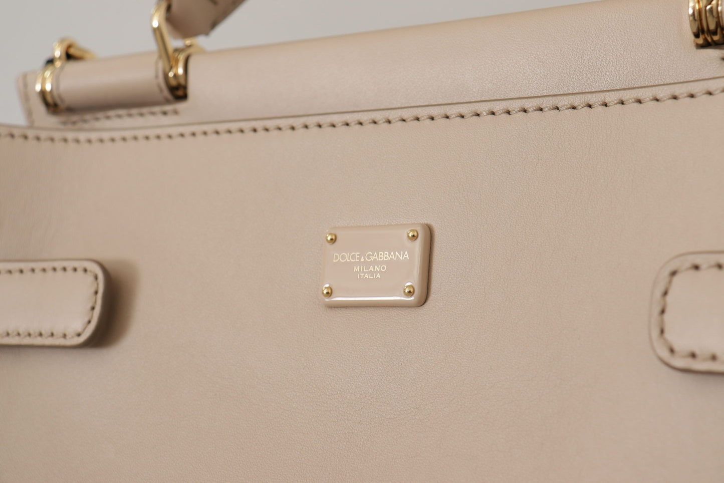 Elegant Beige Sicily Leather Shoulder Bag