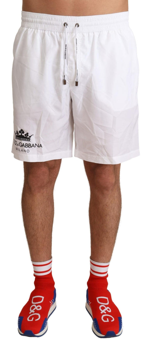 Regal Crown Swim Trunks - Chic Beachwear