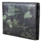 Camouflage Leather Bifold Wallet in Green