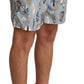 Elegant Seashell Print Swim Trunks