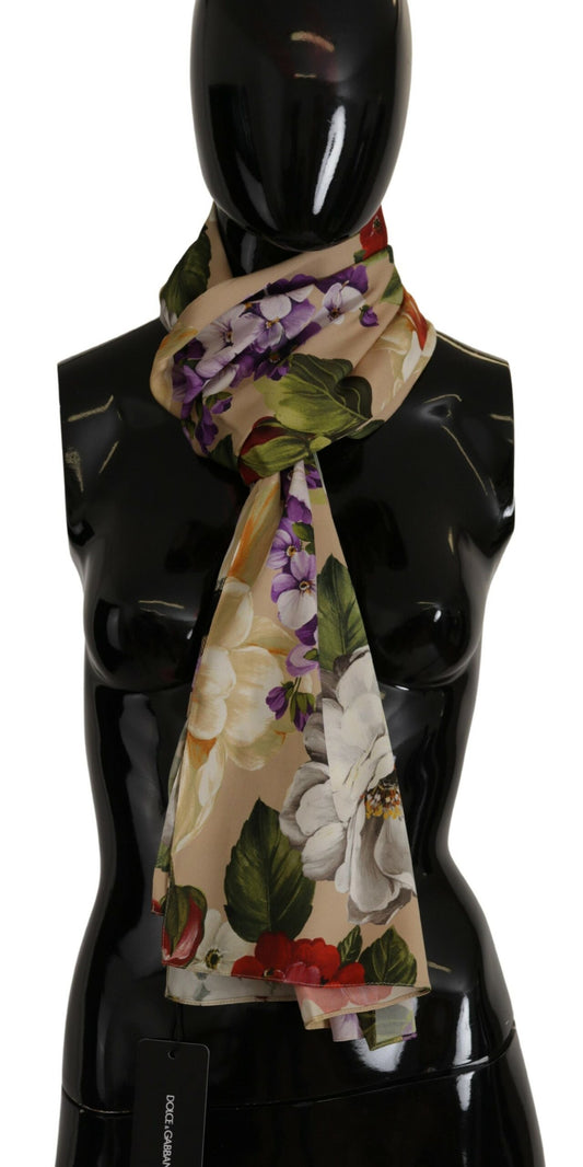 Floral Silk-Blend Luxury Scarf