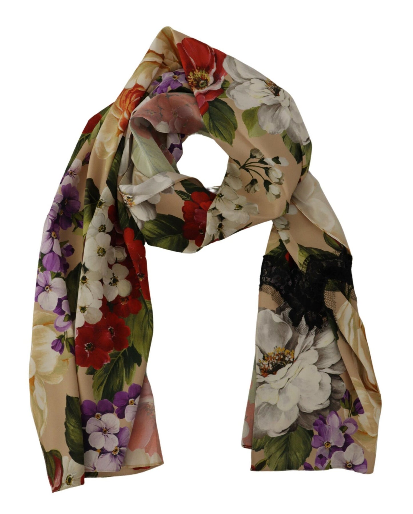 Floral Silk-Blend Luxury Scarf