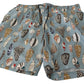 Elegant Seashell Print Swim Trunks