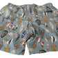 Elegant Seashell Print Swim Trunks