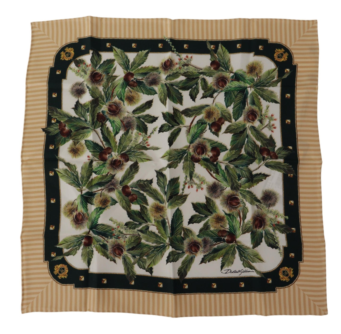 Elegant Silk Foulard with Currant Print