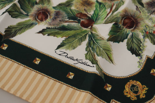 Elegant Silk Foulard with Currant Print