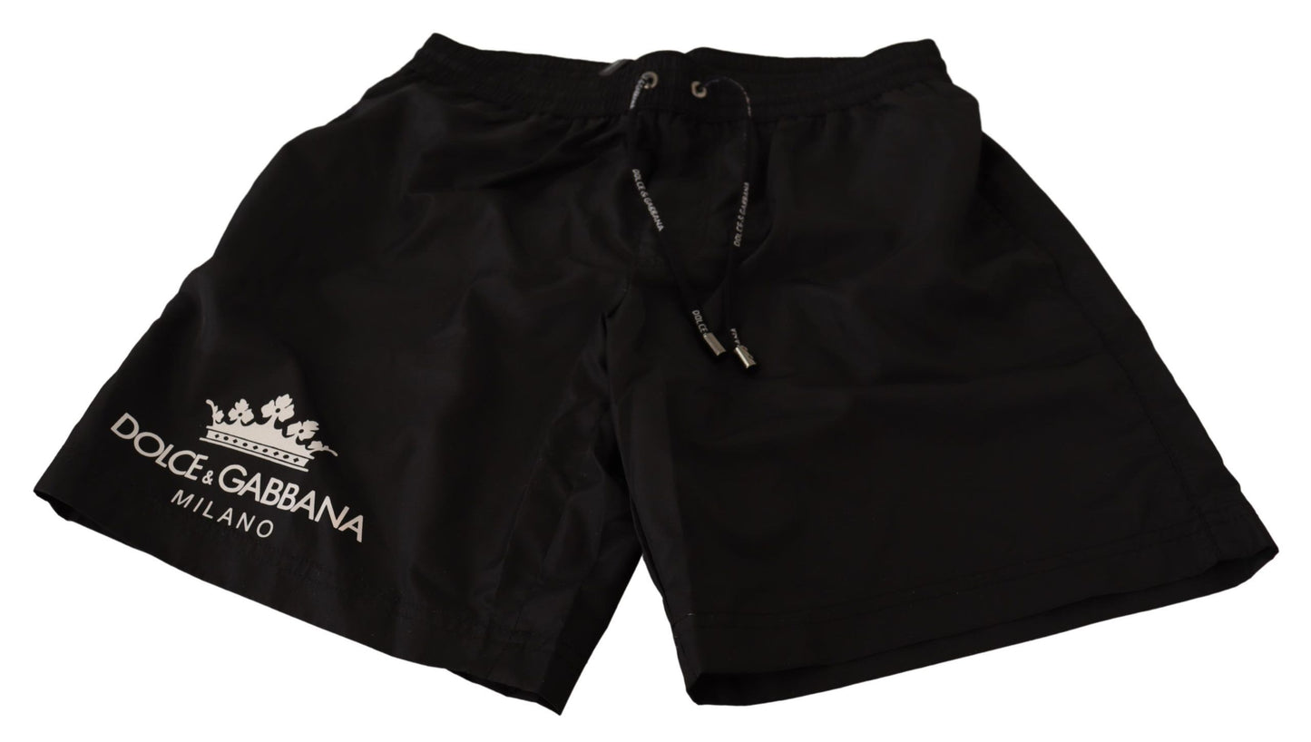 Black Crown Mens Beachwear Swimwear Shorts