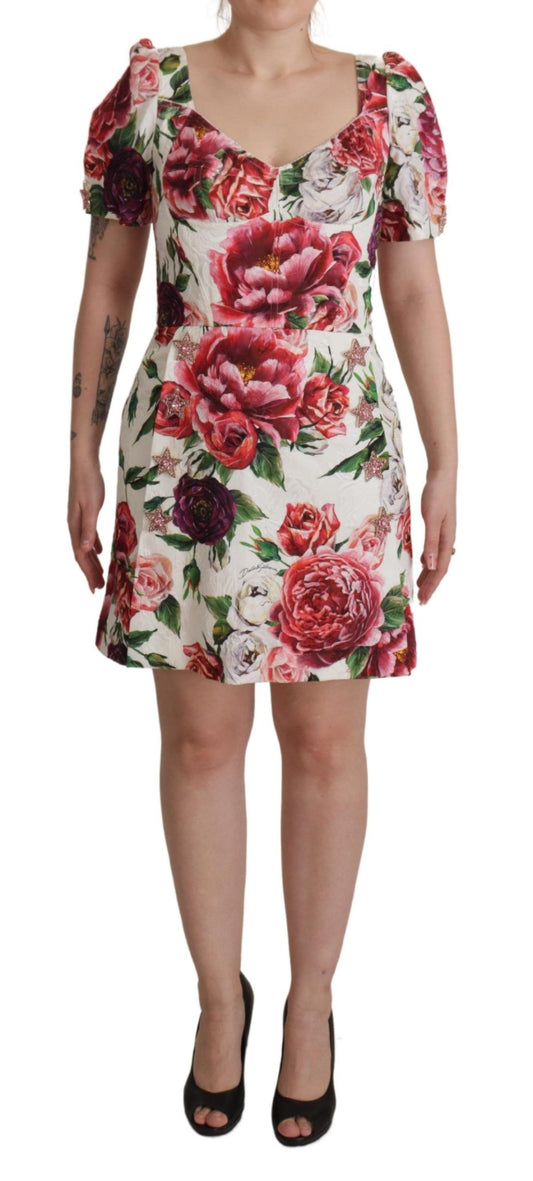 Elegant Floral A-Line Mini Dress