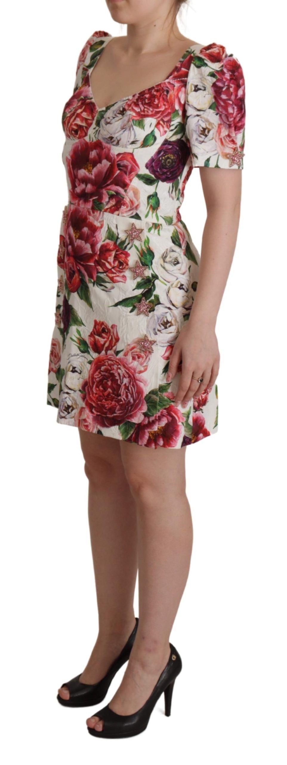 Elegant Floral A-Line Mini Dress