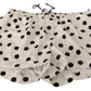 White Polka Dots Beachwear Shorts Swimwear