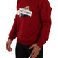 Elegant Red Crewneck Pullover Sweater