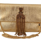 Gold-Toned Leather Crossbody Elegance