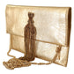 Gold-Toned Leather Crossbody Elegance