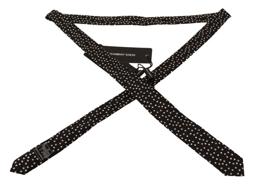 Elegant Black Polka Dot Tie