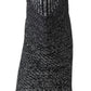 Elegant Knitted Lurex Sneakers in Black and Silver