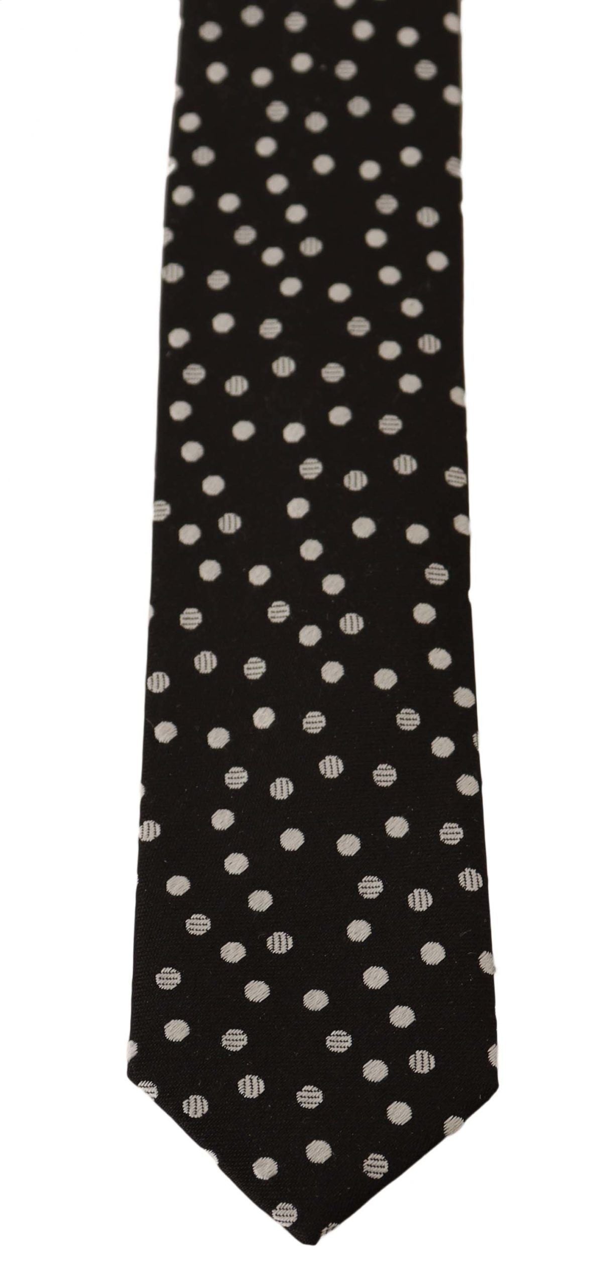 Elegant Black Polka Dot Tie