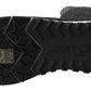 Elegant Knitted Lurex Sneakers in Black and Silver