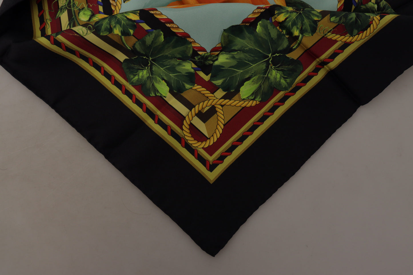 Exquisite Silk Foulard with Vibrant Print