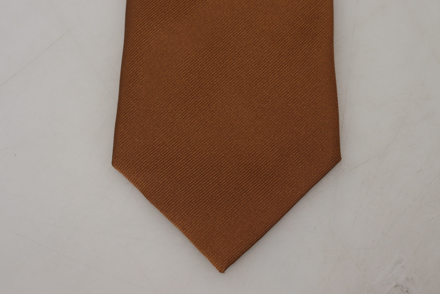 Elegant Brown Silk Men's Tie