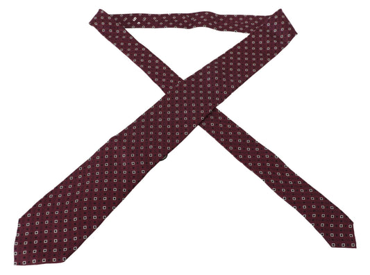 Elegant Maroon Silk Patterned Men's Tie